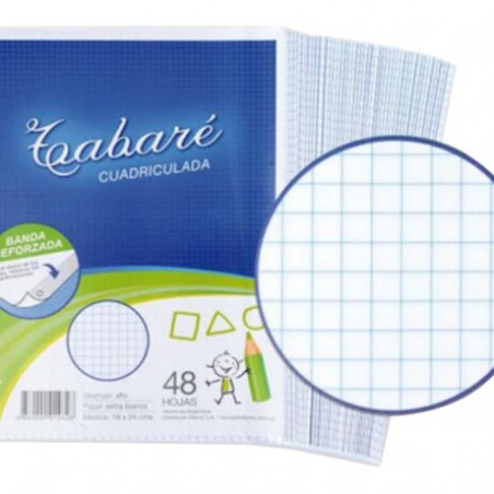 HOJAS TABARE  CUADRICULADAS PTE. 48UNID.