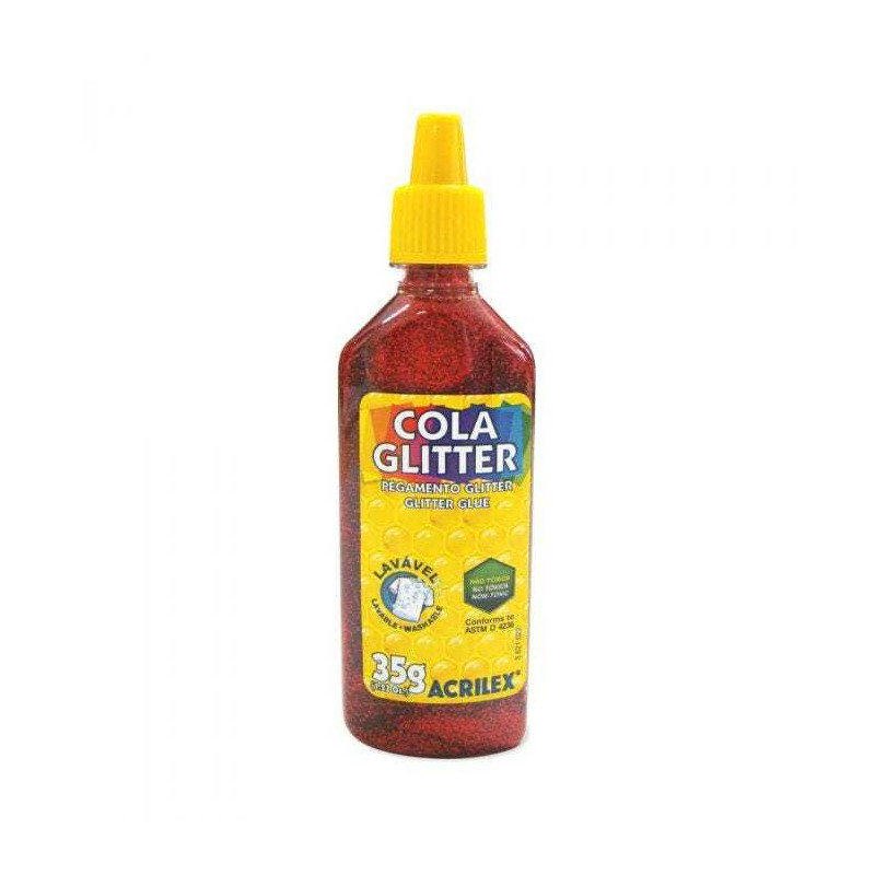 GOMA GLIT. ACRILEX 2912-205 35GRS. ROJO