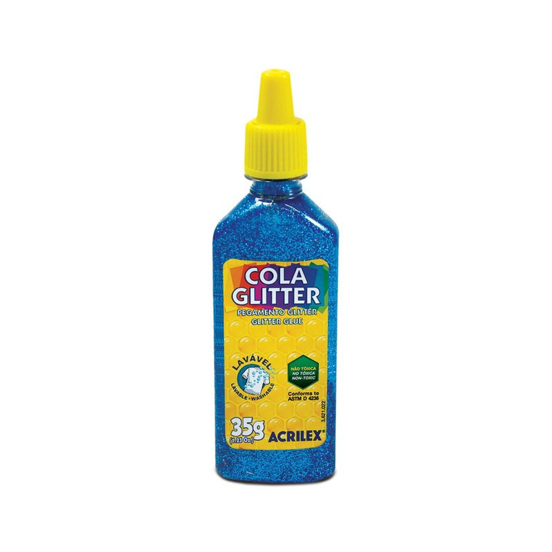 GOMA GLIT. ACRILEX 2912-204 35GRS. AZUL