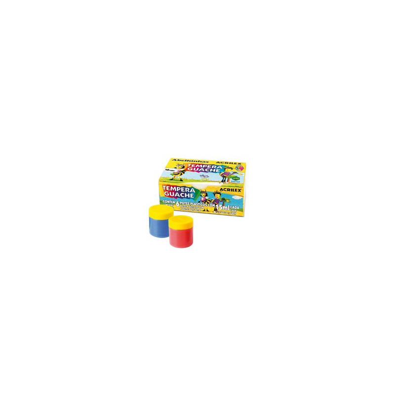 TEMPERA ACRILEX 2020 CAJA 6 COL.15ML