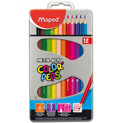 LAPICES MAPED COLOR´PEPS x12 C.METAL