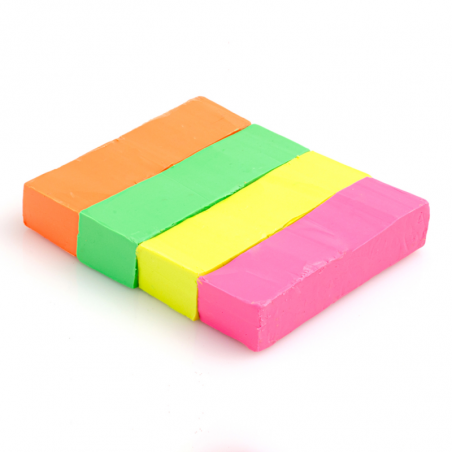 PLASTILINA 454 G C/4 BARRAS COL NEON