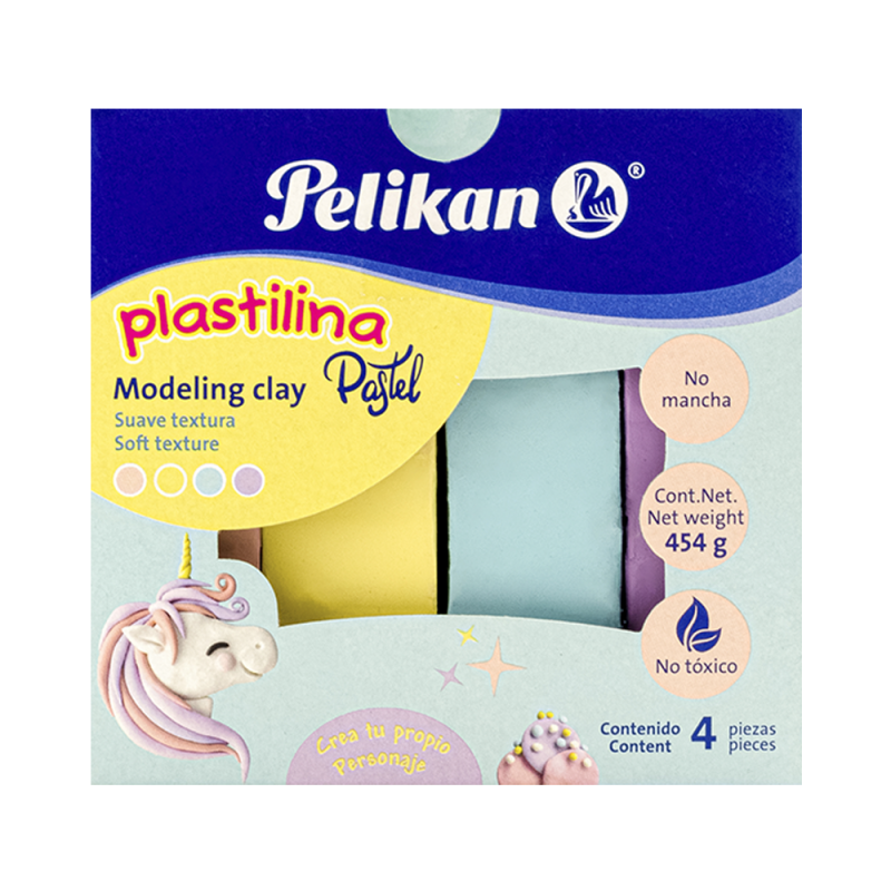 PLASTILINA 454 G C/4 BARRAS COL PASTEL