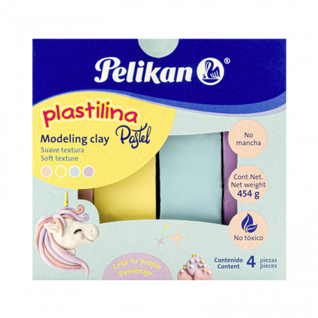 PLASTILINA 454 G C/4 BARRAS COL PASTEL