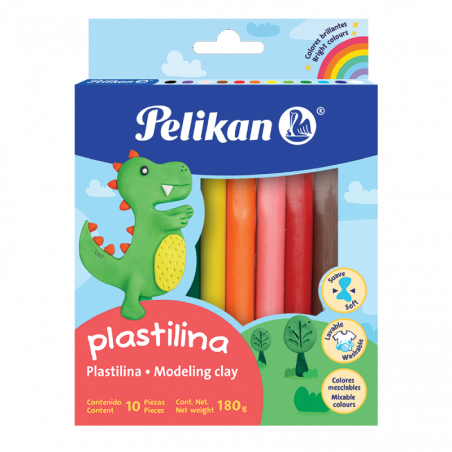 PLASTILINA C/10 BARRAS COL SURT