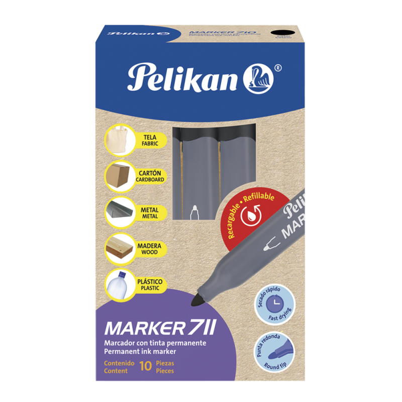 MARCADOR PERMANENTE PELIKAN 711 NG