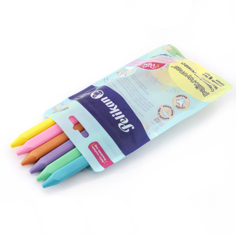 PELICRAYONES JUMBO TRIANG C/6 PASTEL