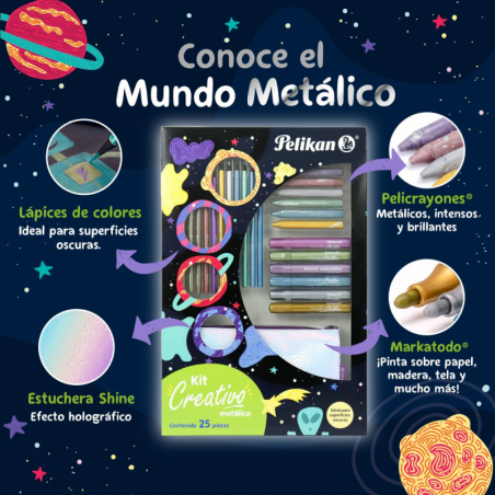 SET CREATIVO PELIKAN EDICION METALICO