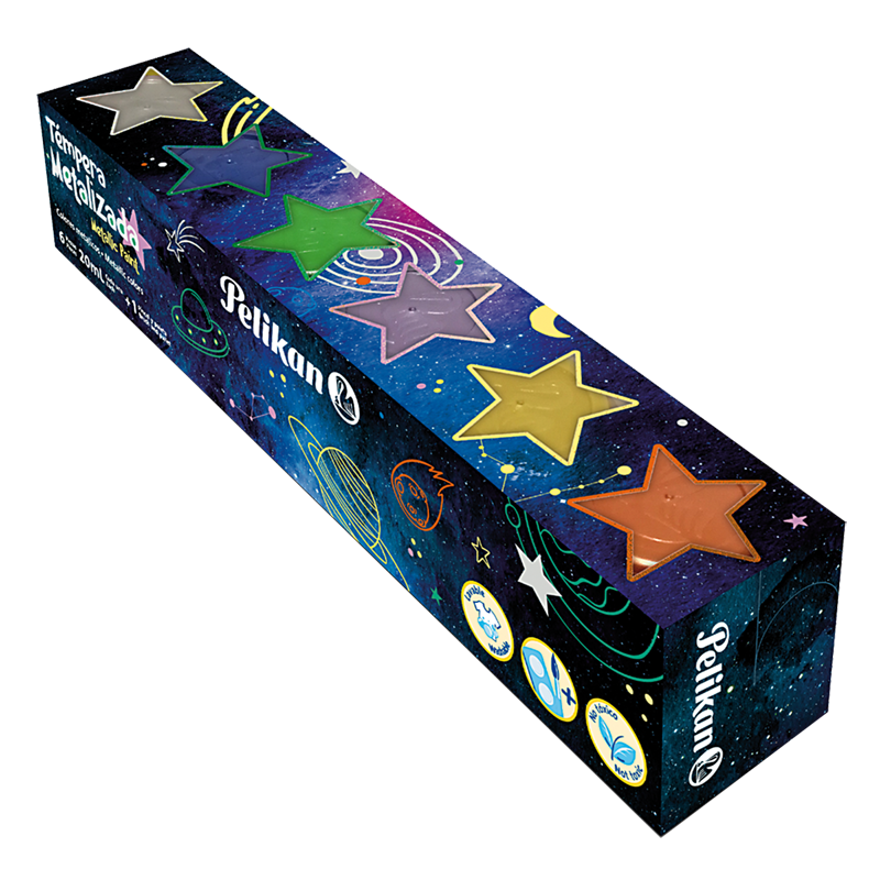 TEMPERA METALICA 20 ML EST/6 COLORES SURTIDOS