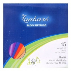 BLOCK TABARE 15X15 METALICO 15HOJAS