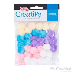 POMPONES COLOR PASTEL