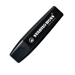 RESALTADOR NEGRO STABILO BOSS
