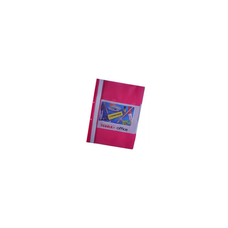 CARPETA TAPA TRANSPARENTE  ROSADA