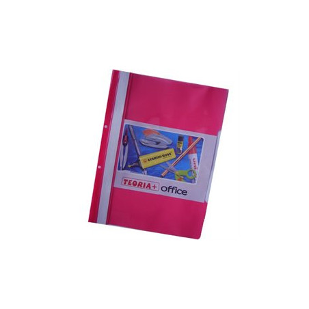 CARPETA TAPA TRANSPARENTE  ROSADA