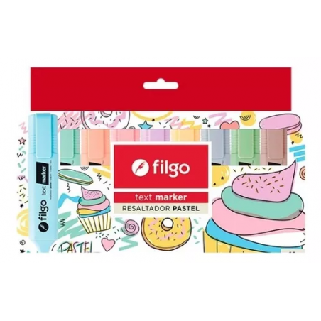 RESALTADORES PASTEL FILGO 18 COLORES