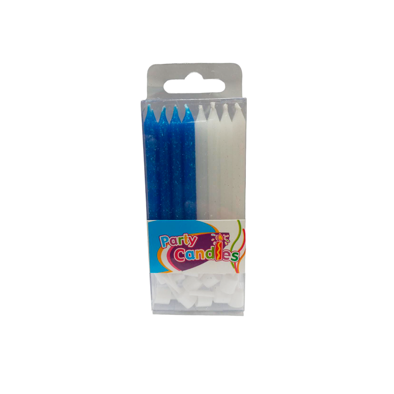 VELAS CON GLITTER