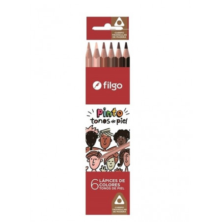 LAPICES DE COLORES TONOS DE PIEL FILGO