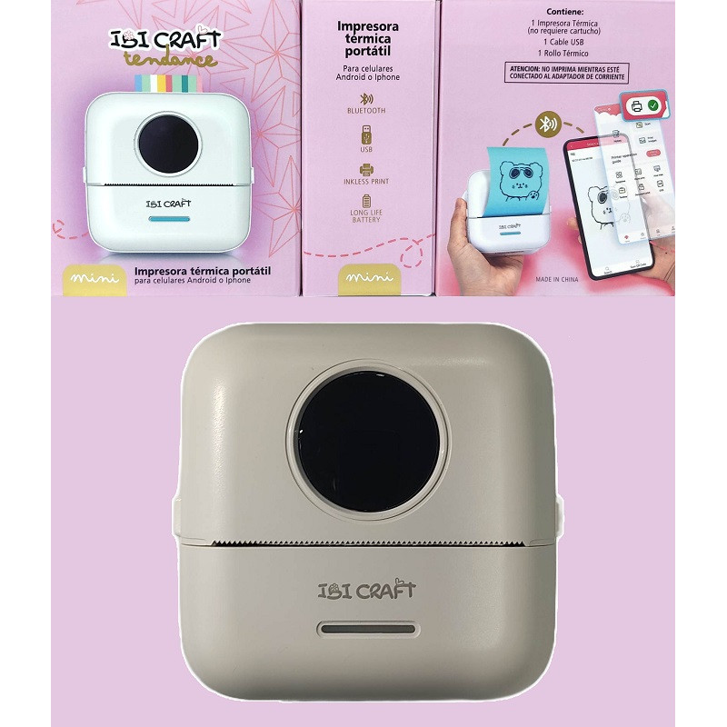 MINI IMPRESORA TÉRMICA PORTÁTIL IBI CRAFT, INCLUYE 1 ROLL