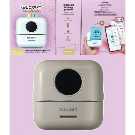 MINI IMPRESORA TÉRMICA PORTÁTIL IBI CRAFT, INCLUYE 1 ROLL