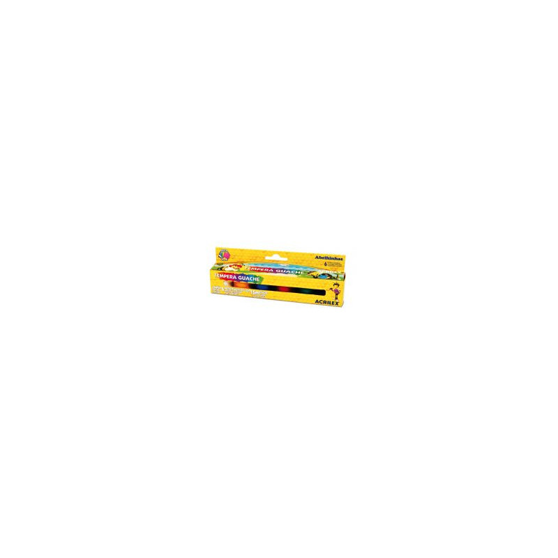 TEMPERA ACRILEX 2006 CAJA 6 COL.15ML.
