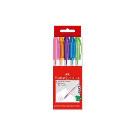 BOLIGRAFO FABER TRILUX PASTEL  X 5 COL.