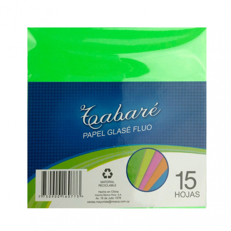 PAPEL GLASE FLUO 14 HOJAS 75G DISMA