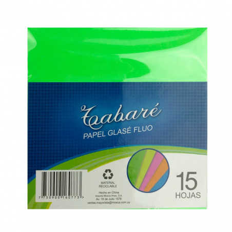 PAPEL GLASE FLUO 14 HOJAS 75G DISMA
