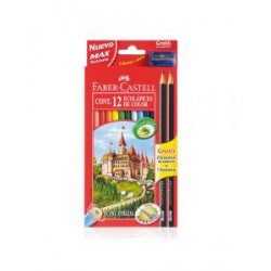 LAPICES COLORES. FABER -CASTELL HEX.+LAP.+SAC.