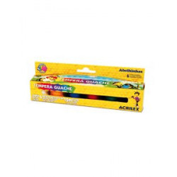 TEMPERA ACRILEX 2006 CAJA 6 COL.15ML.